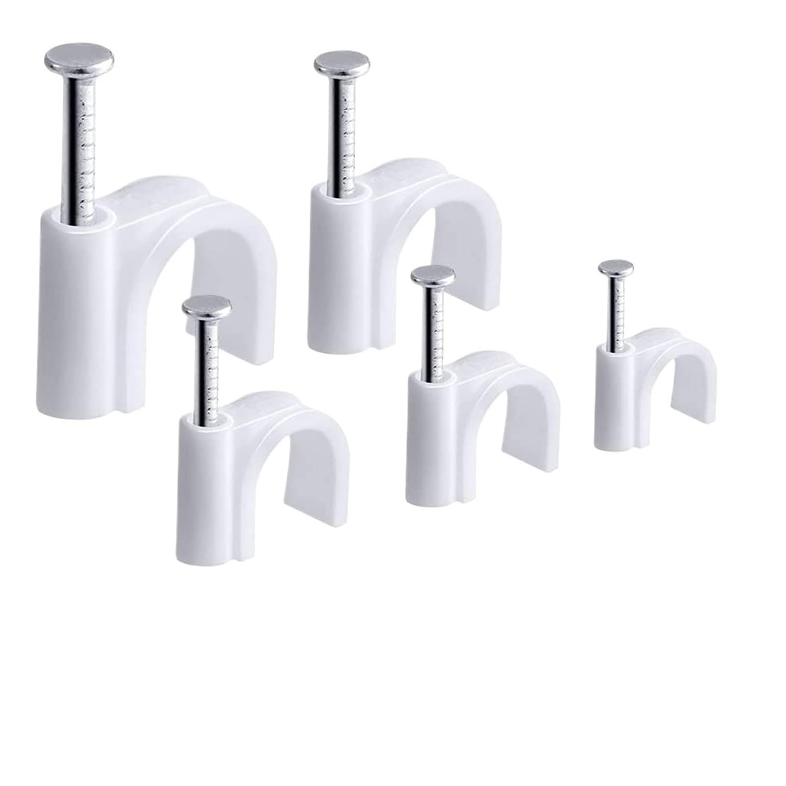 Clavos Clips for cables, Abrazaderas for con clip de alambre for clavos acero 4,5,6,8,10 mm(8mm)