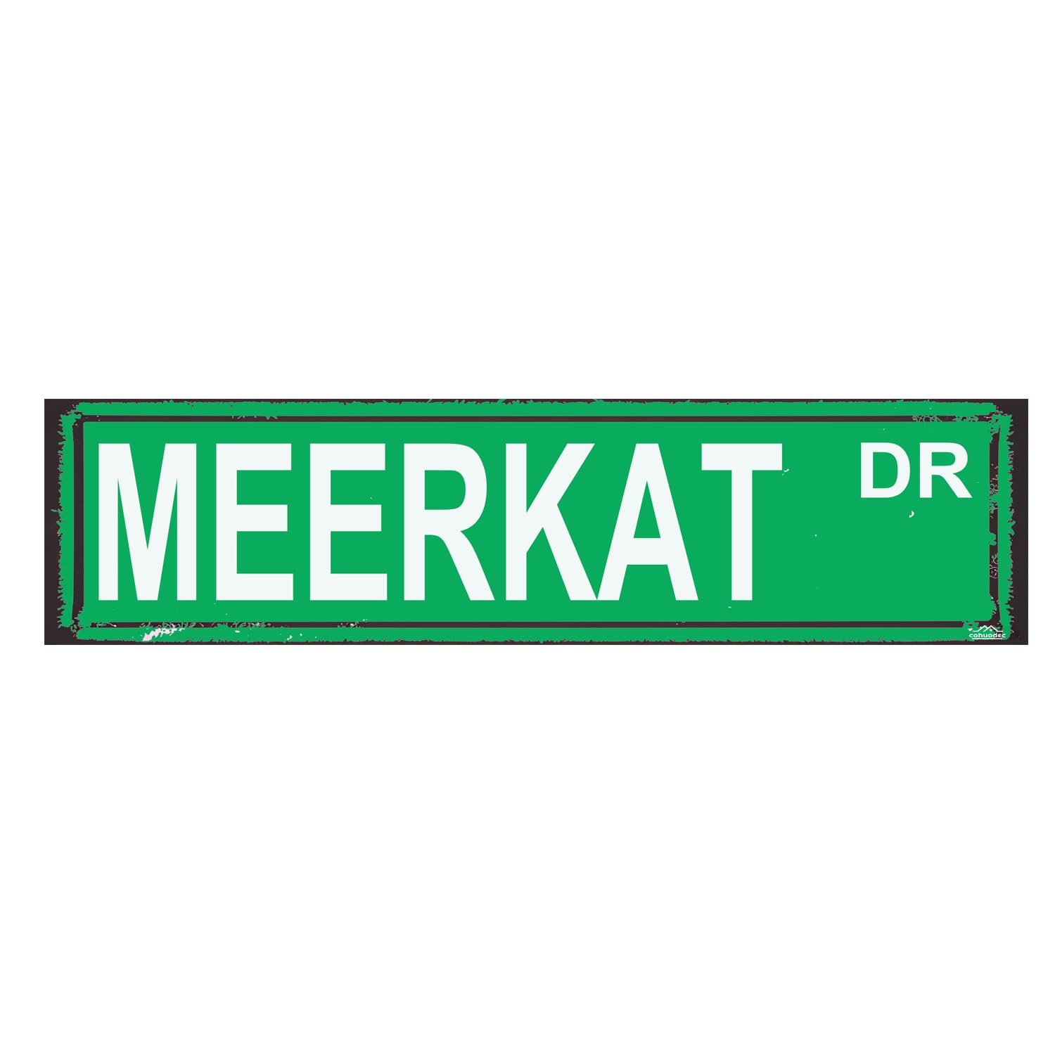 peiyeety Meerkat Rustic Metal Sign - Wildlife Wall Decor, 16x4 Inch Safari-Themed Plaque