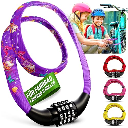 Fahrradschloss Kinder mit Zahlen – Kinder Fahrradschloss 65 cm...