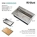 Kraus KWT300-32 Kore Workstation 32-inch Drop-In or Undermount Single Bowl Kitchen Sink with Accessories (Pack of 5), 32 Inch, Stainless Steel