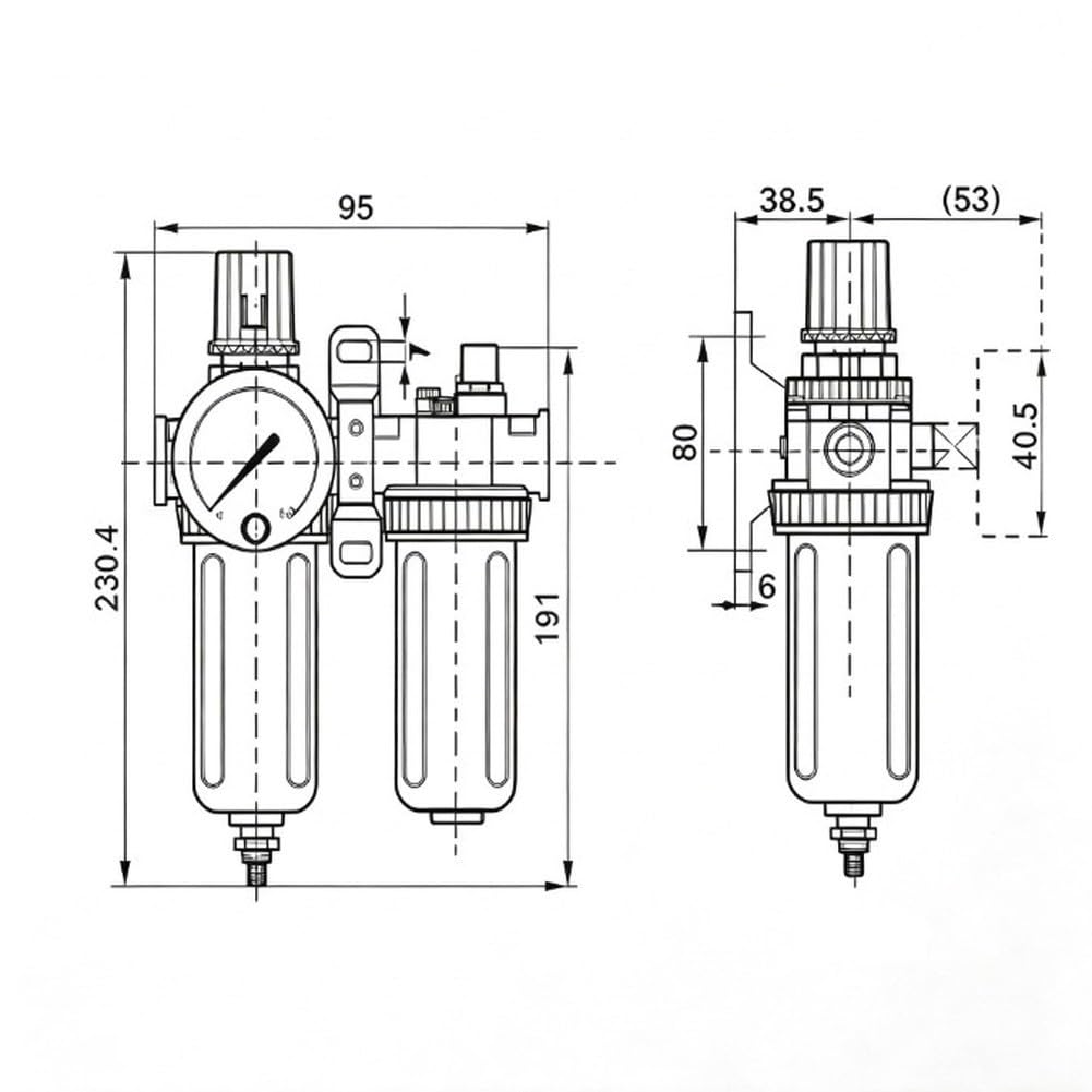 SFC200 SFC300 SFC400 Regolatore Filtro Aria Separatore Acqua per Compressori