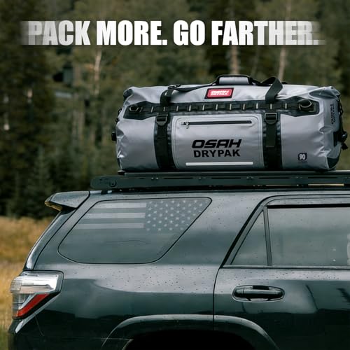 Bolsa seca impermeable OSAH DRYPAK Duffel impermeable Roll-Top para viaje con correas y asas 90L para camping, navegación, viajes, motociclismo y caza miniatura 6