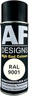Alex Flittner Designs Rust Protection Paint 4-in-1 RAL 9001 Cream White Metal Protective Paint Spray Rust Protection Paint Spray Can