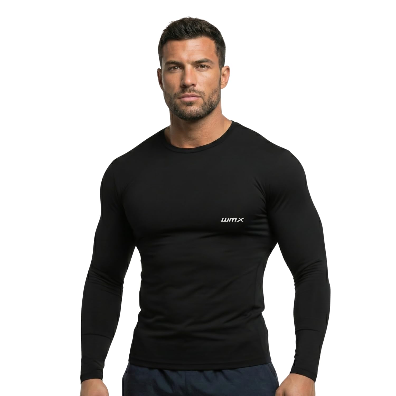 Men's Compression T-Shirt Top Skin Tights Fit Lycra Inner Wear Full Sleeve for Gym Cricket Football Badminton Sports