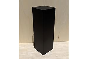 42" x 12" x 12" Tall Black Matte Pedestal Stand