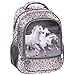 Produktbild Kinderrucksack/Schulranzen 43 x 31 x 13 cm - Motiv Pferd - GRAU ROSA