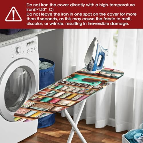 Image of Nuxovilar Sewing Supplies Shelf Ironing Board Cover 15x54 Polyester