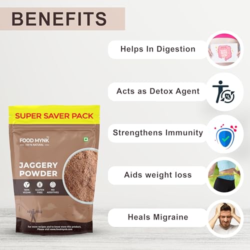 Image of Food Mynk Jaggery Powder (3Kg) | Jaggery Powder Organic | Nattu Sakkarai | Bellam Powder | Sugarcane Jaggery Powder (3Kg)