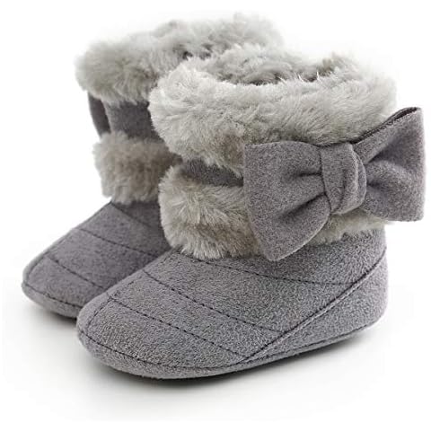 Petyoung Baby Winter Fleece Bowknot Booties Cover