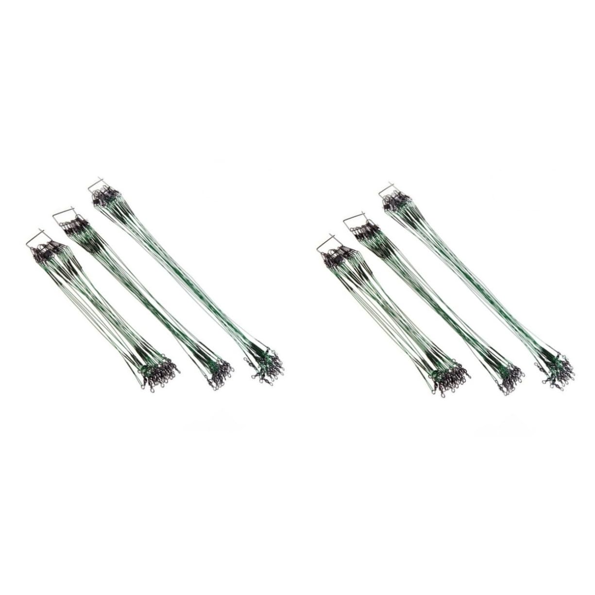 Didiseaon 2sets Fishing Line Connector Bite Line High Abrasion Resistance Wire Rope 15cm/20cm/25cm Ideal for Rigging 60pcs*2