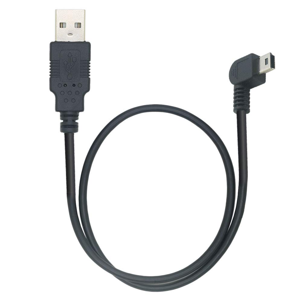 Tivid 50cm Right Angle mini USB USB A Male to Mini B 5Pin Male mini Cable Adapter f(Right Angle(0.5m/1.64Feet))