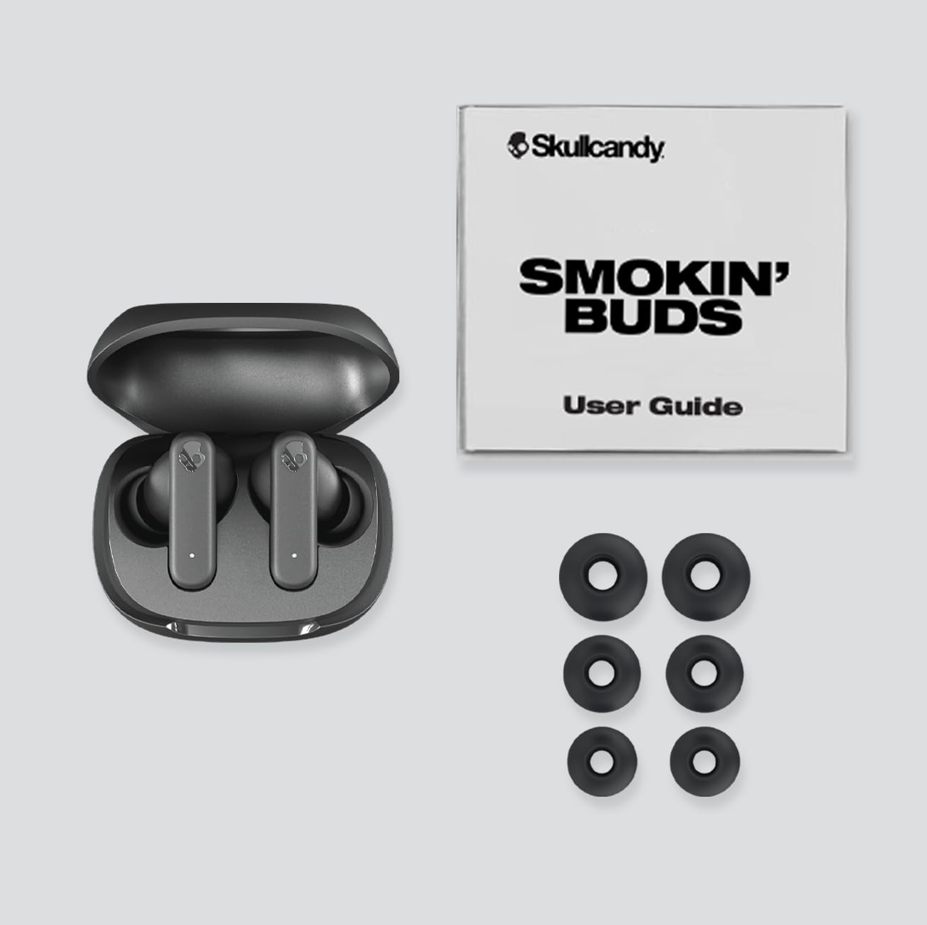 Skullcandy Smokin' Buds In-Ear Wireless Earbuds, 20 Hr Battery, 50% Renewable Plastics, Microphone, Works with iPhone Android and Bluetooth Devices - Matcha