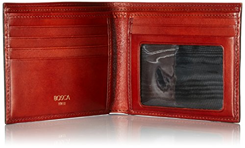 Bosca Men’s Wallet, Old Leather Executive I.d. Wallet With Rfid Blocking, Cognac #TOP3