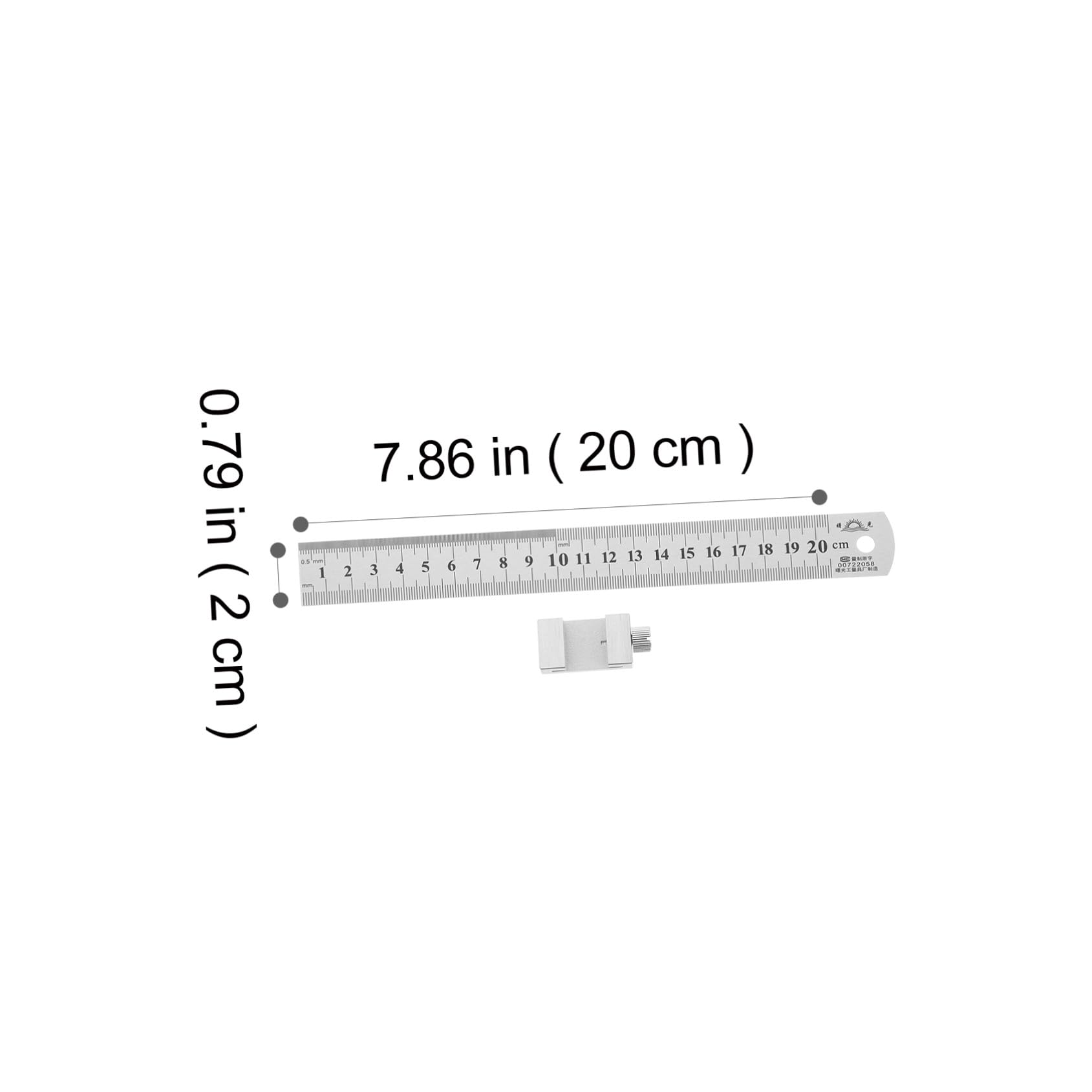 DOITOOL 4 Regla Inoxidable con Bloque Posicionador Regla Metálica Grosor para Carpinteros Herramienta de Medición Precisa para Bricolaje y Trabajo Profesional