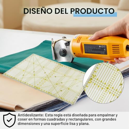 Miniatura 4 de 2 Reglas Para Patchwork, Regla De Sastre, 15 X 30 Cm, Regla Para Colchas Con Indicador De Ángulo De 30 , 45 60 , Regla De Planchado Transparente, Material Acrílico, Juego De Regla De Costura, Para