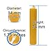 Sigro 50 Pieces Pyramid Candles, 14 x 74 mm, Wax, Yellow, One Size