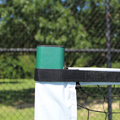Roll-a-Net - Sturdy, Portable Tennis Net | Easy Set-Up and Quick Storage | for Tennis, Badminton, Indoors and Outdoors | 4-inch Locking Wheels | Nylon Duffel Bag on Wheels Included