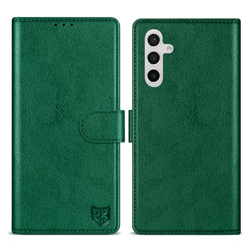 Image of ZZXX for Samsung Galaxy S25 Plus Wallet Case with [RFID Blocking] Card Slot Kickstand Magnetic Closure Leather Flip Fold Protective Phone Case for Galaxy S25 Plus 5G Case Wallet(Green-6.6 inch)