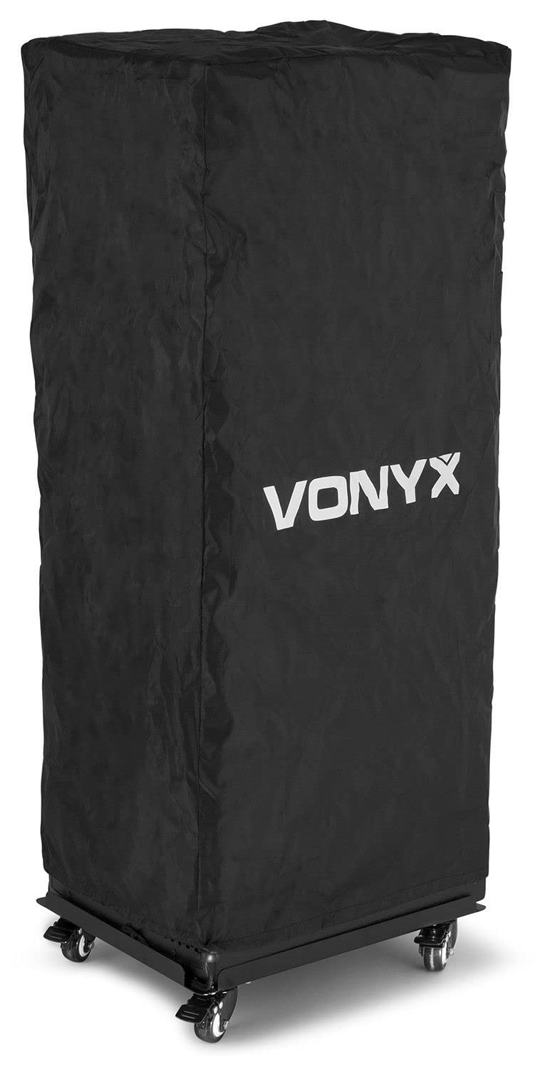Vonyx Kit Altoparlanti Attivi VX1050BT 2.2 Custodia Protettiva Trolley BT 1150W | Include trolley e custodia, controllo indipendente del subwoofer, montaggio rapido, telecomando incluso