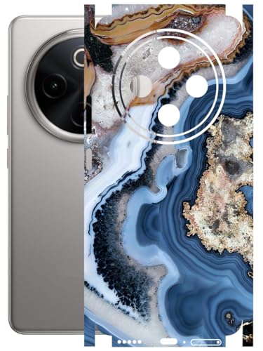 Image of AtOdds - Full Body Back Screen Guard Protector Film - Lamination Wrap Skin Sticker Compatible with VIVO T4 (5G) | Scratchproof Matte Finish (Floor Marble)