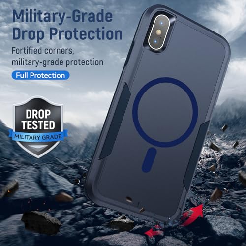 Teayoha for iPhone Xs Max Case,Fit for Magsafe Dual Layer Blue - image 7