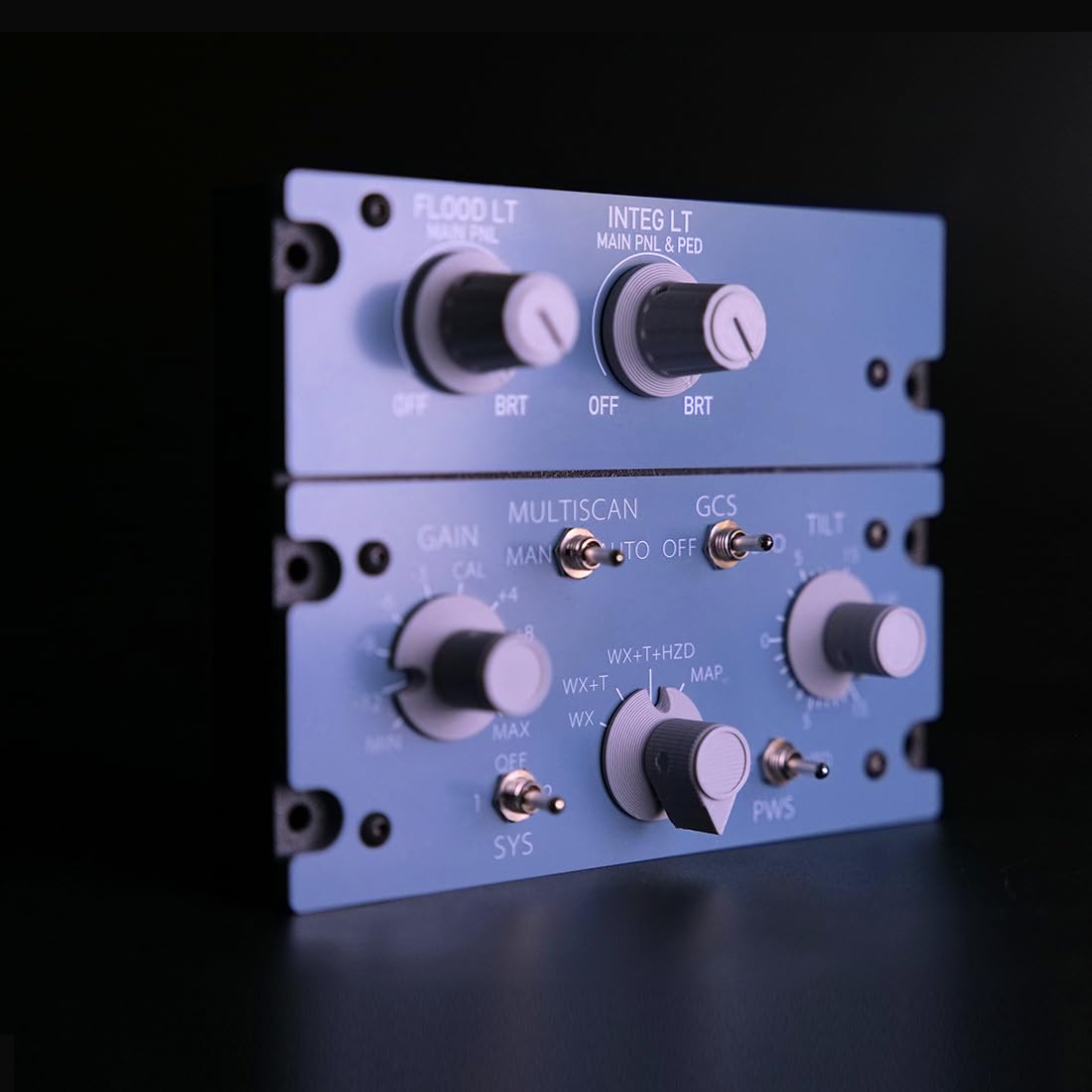 ToyGhillied A112 1:1 Flugsimulator Bedienfeld CKPT-LT WXR-Radar für A32X A33X A35X, Kompatibel mit MSFS 2024/2020 Fenix FBW Toliss, Wetterradar Modul USB-C