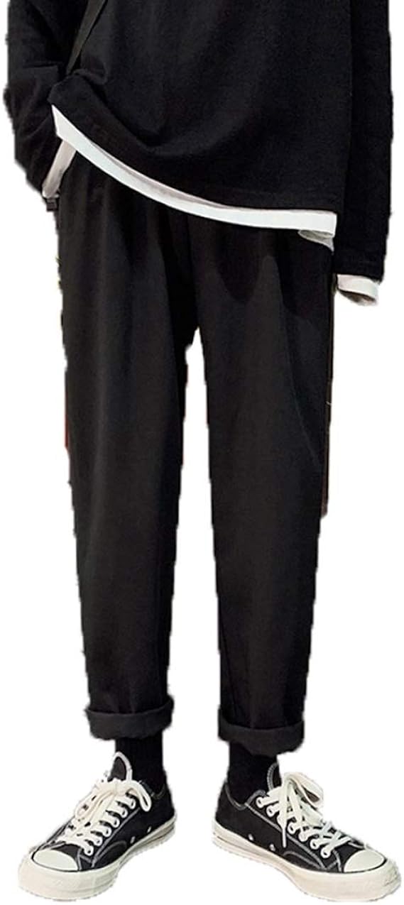 Amazon 無地 チノパン サルエルパンツ メンズ ズボン メンズ ワイドパンツ 夏服 9分丈 ボトムス 袴パンツ 涼しい カジュアルパンツ ゆったり 大きいサイズ ハーフパンツ 春 夏 無地 ゆったり 通気性 黒 パンツ チノパン ロングパンツ 通販