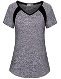 MISS FORTUNE Womens Active Wear Exercise Top Yoga Shirt Workout Clothes