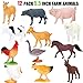 BOLZRA Large Farm Animals Figures, Realistic Simulation Jumbo Plastic Farm Figurines Animal Toys Learning Educational Playset Party Favors Bath Toys Cupcake Toppers for Toddlers Kids