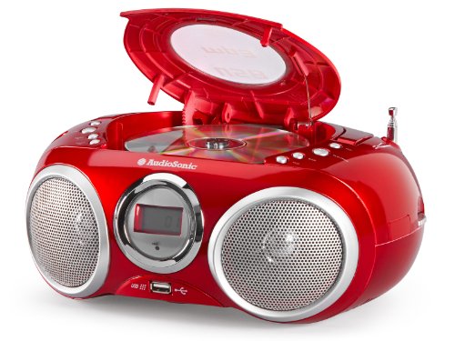 AudioSonic CD-570 CD Stereoradio (MP3, USB 2.0) rot - Image 3