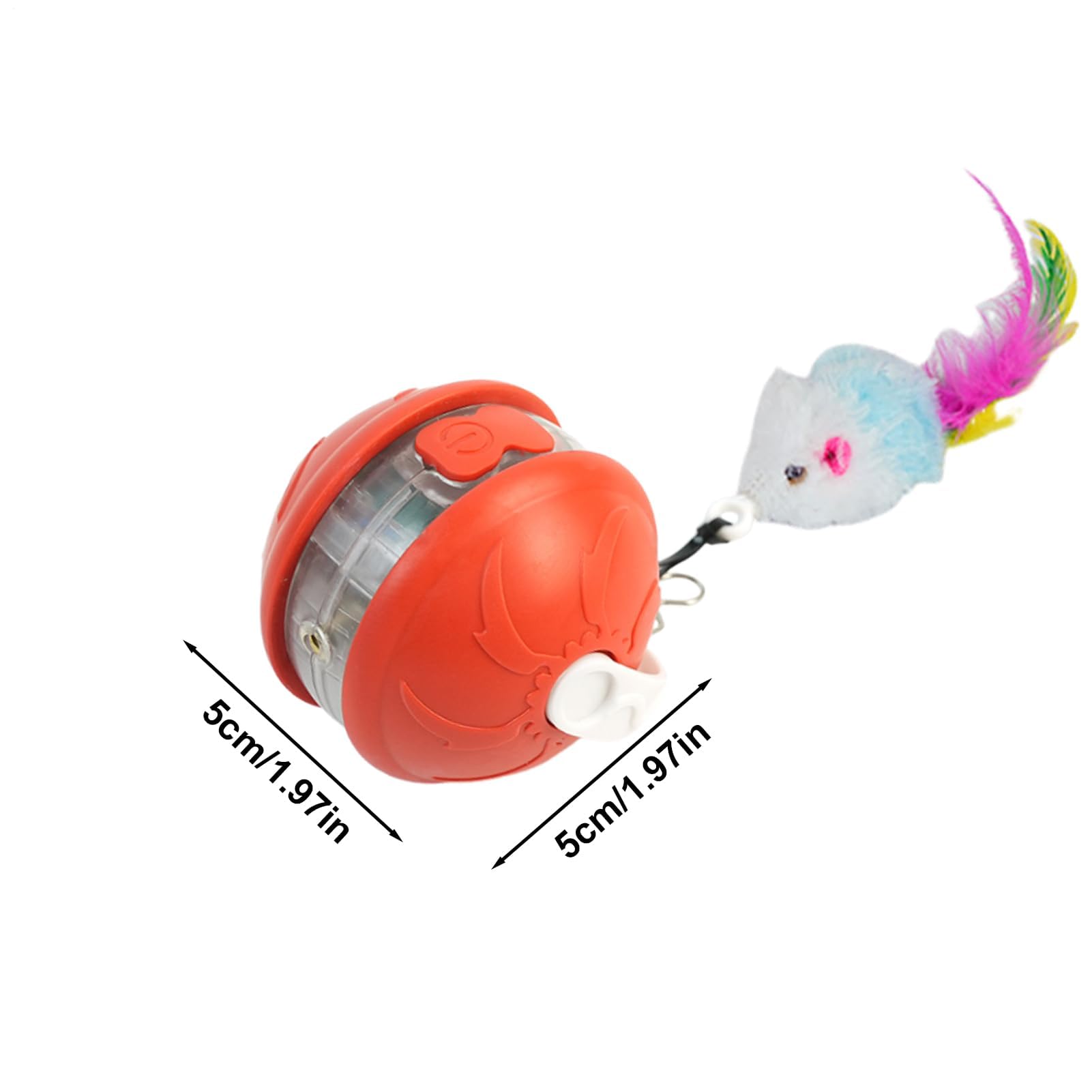 Juguetes para Gatos， Juguetes Inteligentes for Gatitos Bolas Automáticas | Accesorios de Entrenamiento Ejercicio for Mascotas Seguros y silenciosos(Red)