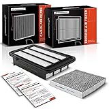 A-Premium 2-PC Engine & Cabin Air Filter with Activated Carbon Compatible with Honda CR-V CRV