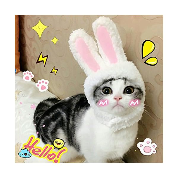 Orgrimmar plush bunny ears pet headband,rabbit ear hat for cat small dogs party costume accessory headwear - image 5