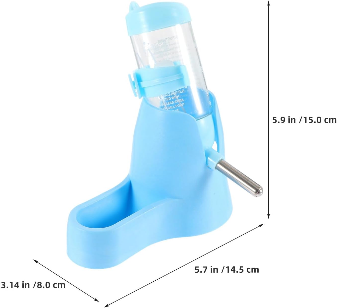 2pcs Hamster Water Bottle with Stand 80ml Leakproof Plastic Water Dispenser for Small Animals Like Bunny and Rabbit, for Pet Enclosure and Outdoor Excursions