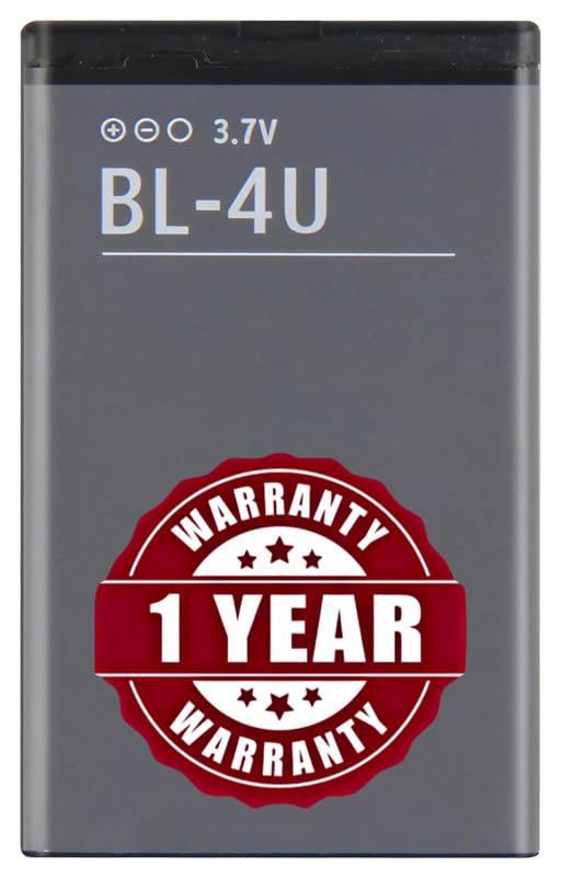 Image of Original BL-4U Battery Compatible for Nokia 8800 Arte | 8800 Carbon Arte | 8800 Gold Arte | Sapphire Arte - (1110mAh) - 1 Year Warranty MC5