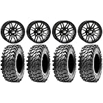 Bundle-9-Items-ITP-SS316-14-Wheels-Black-Ops-30-Rampage-Tires-4x110-Bolt-Pattern-12mmx125-Lug-Kit