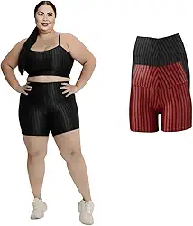 Kit 2 Short Legging 3D Academia Fitness Feminino Plus Size