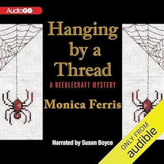 Hanging by a Thread Audiolibro Por Monica Ferris arte de portada