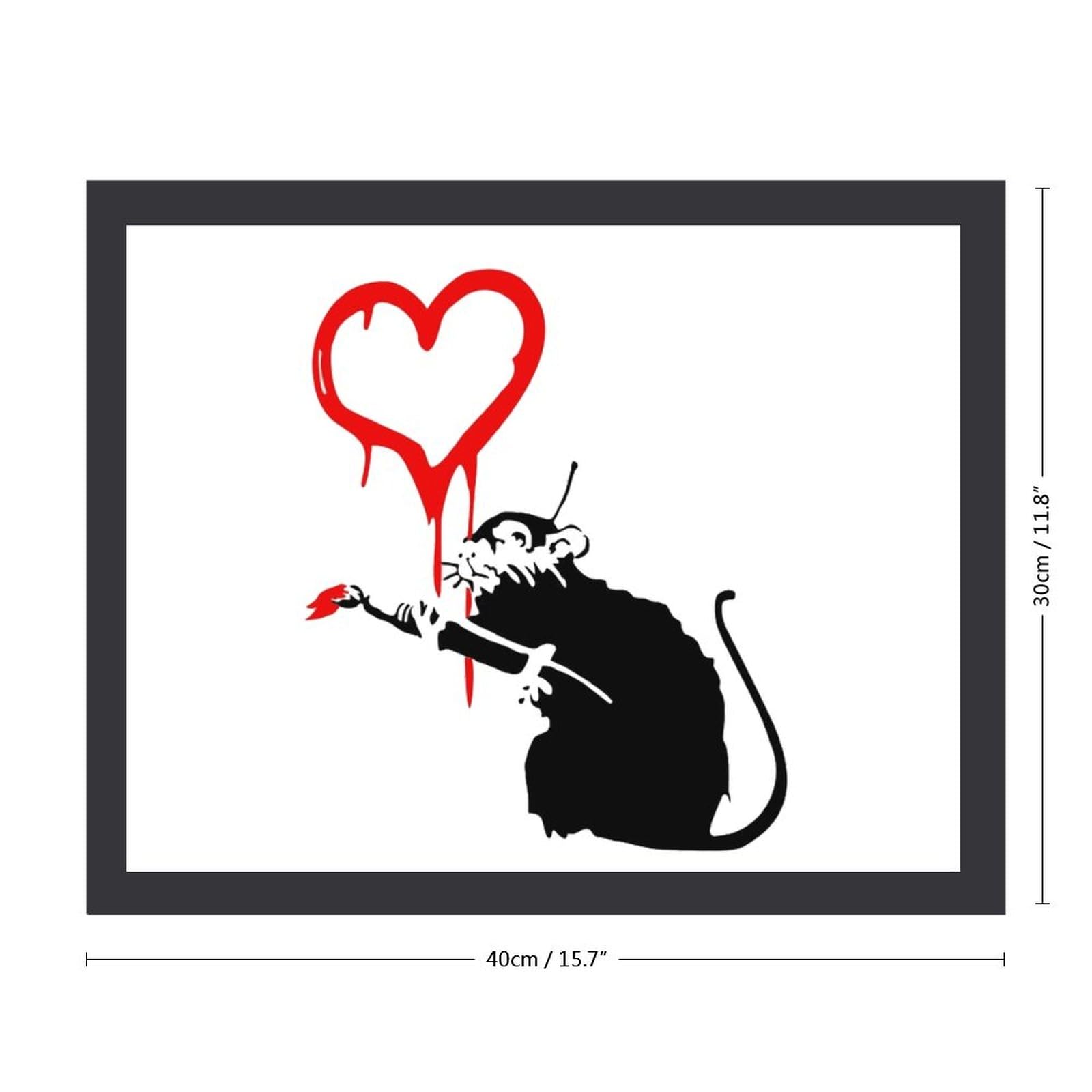 Amazon.co.jp: アートパネル Banksy バンクシー ネズミ 装飾画 アート