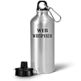 Art by Chelsydale Funny Web Developer Water Bottle Tumbler Portable Drinkware Gifts - Site Dev Development Programmer Coder Software Coding Programming Cute Gag Appreciation Idea - Web Whisperer