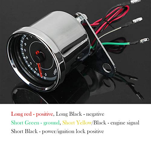 Innoglow Motorcycle Tachometer Rev Counter Odometer Universal 13000Rpm Led Night Light Backlight Tacho Gauge For Atv Honda Yamaha Suzuki Harley Kawasaki Cruisers Harley #TOP2