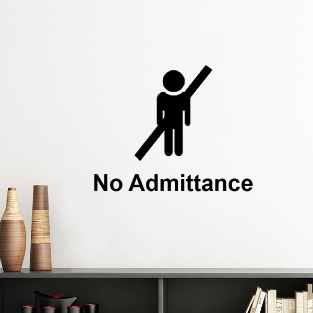 Papier peint DIY amovible admittance noir, autocollant mural vinyle pour décoration chambre 50cm