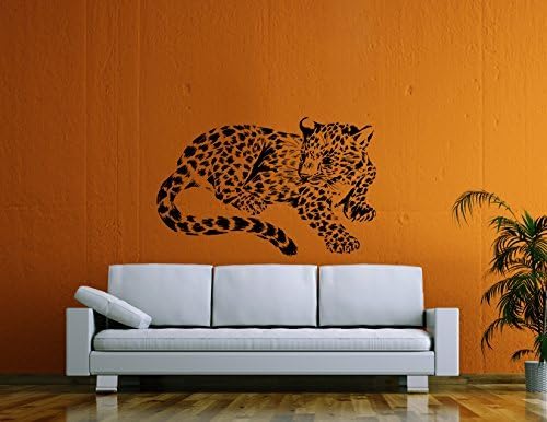 Ik23 Wall Decal Sticker Room Decor Wall Art Mural Cute Leopard Cub Living Room Bedroom Kitchen Interior