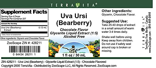 Miniatura 4 de Uva Ursi (Bearberry) - Extracto líquido de glicerita (15) - Sabor a chocolate (1 onza líquida, ZIN 428211) - Paquete de 3