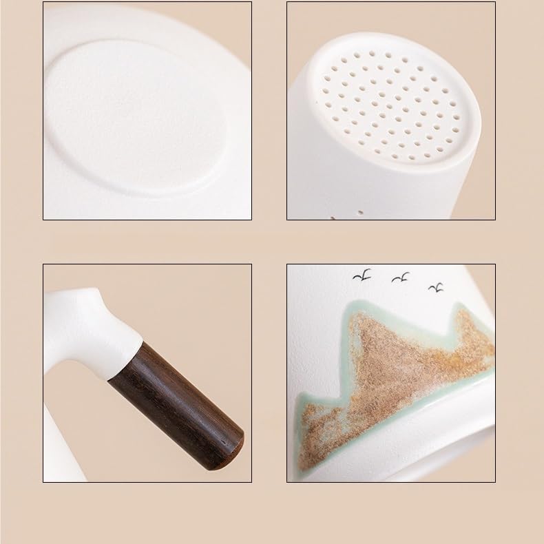 GSOUL Kungfu Tea cup Qianli Jiangshan Cultural And Creative Gifts Tea And Water Separation Office Brewing Cups Small Tea Cups
