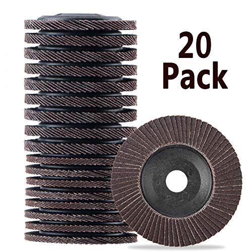 GIEMSON Flap Disc 20 Pack Flap Wheel for Grinders 4 Inch Grinding Wheel