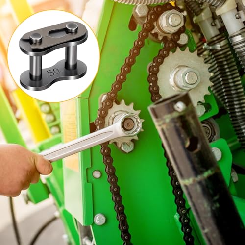 Image of 5 Pack #50 Roller Chain Connecting Links Heavy Duty Carbon Steel Master Connector Link for Agricultural Machine, Motorcycles, Mini Bike, Go-Karts, Snow Removal Machines