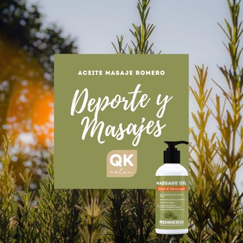 Miniatura 2 de Qknatur - Aceite De Romero - Aceite Para Masaje Con Alto Contenido En Aceite Esencial De Romero Y Extractos De Harpagofito Y Calendula - Recuperador Muscular 250 Ml Aceite De Romero Para Masaje