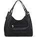 JOYSON Women Handbags PU Leather Shoulder Bags Top-Handle Satchel Tote Bags Purse Black