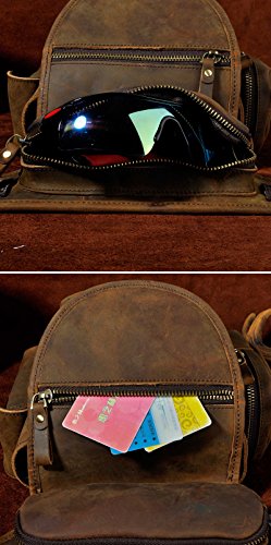 Bolsa táctica de escalada en piel legítima con doble sujeción anticaída 3109 6
